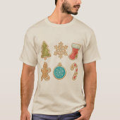 Whimsical Christmas Cookie Icons  T-shirt (Voorkant)