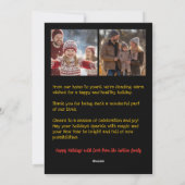 Whimsical Christmas Cute Custom Arch 3 PHOTO Feestdagenkaart (Achterkant)