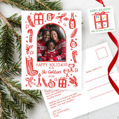 Whimsical Christmas Cute Custom Arch PHOTO Feestdagenkaart