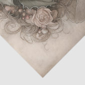 Whimsical Christmas Fairy Holly & Berry Decoupage Tissuepapier (Detail)