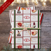 Whimsical Christmas Gnome Wrapping Paper Set van 3