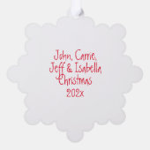 Whimsical Christmas Goat  Ornament Kaart (Achterkant)