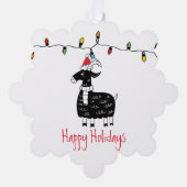Whimsical Christmas Goat  Ornament Kaart (Voorkant)