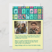 Whimsical Christmas Grid Cute Custom 3 PHOTO  Feestdagenkaart (Achterkant)