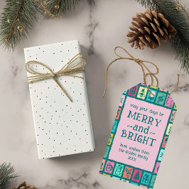 Whimsical Christmas Grid Cute Custom  Cadeaulabel