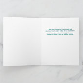 Whimsical Christmas Grid Cute Custom Message Kaart (Binnen)