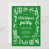 Whimsical Christmas Holiday Party Schattige Custom Kaart (Voorkant)