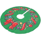 Whimsical Christmas Holiday Reef Rood Feestelijk Kerstboom Rok (Gekanteld)