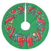 Whimsical Christmas Holiday Reef Rood Feestelijk Kerstboom Rok (Voorkant)