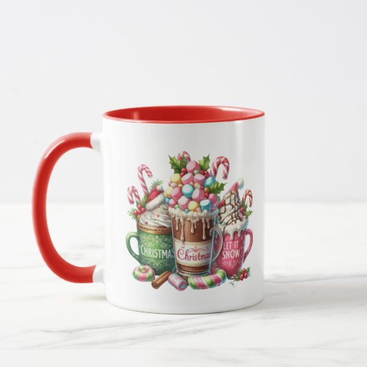 Whimsical Christmas Hot Cocoa Mokken met Marshmall (Links)