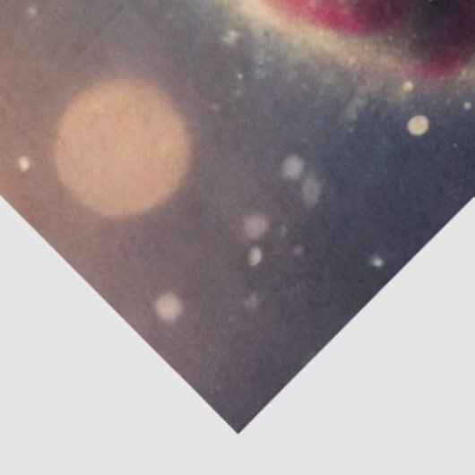 Whimsical Christmas Mouse in feestelijke Pet Decou Tissuepapier (Detail)