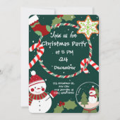 Whimsical Christmas Party Invitation  (Devant)