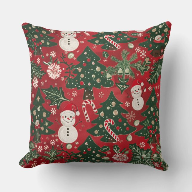 Whimsical Christmas Sierkussen (Voorkant)