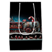 Whimsical Christmas Snoep Train 1 Medium Cadeauzakje (Achterkant)