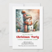 Whimsical Christmas snowman invitation editable (Devant)