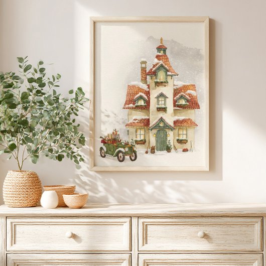 Whimsical Christmas Storybook kids Poster