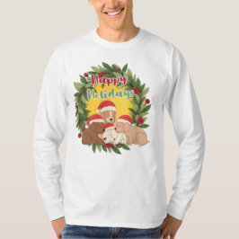 Whimsical Christmas Sweater | Puppies T-shirt