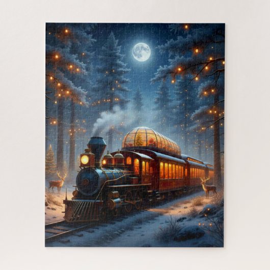 Whimsical Christmas Train  Legpuzzel (Verticaal)