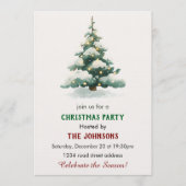 Whimsical Christmas Tree Dinner Party Invitation (Devant)
