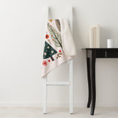 Whimsical Christmas Tree Forest Sherpa Deken (In situ)