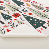 Whimsical Christmas Tree Forest Sherpa Deken (3/4)