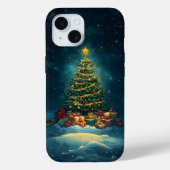Whimsical Christmas Tree iPhone Case (Achterkant)