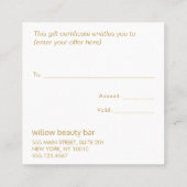 Whimsical Christmas Trees certificat cadeau de vac (Dos)