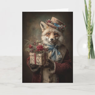 Whimsical Christmas Vos Feestdagen Kaart