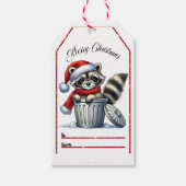 Whimsical Christmas wasbeer cadeau label Cadeaulabel (Voorkant)