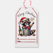 Whimsical Christmas wasbeer labels voor feestelijk Cadeaulabel (Voorkant)