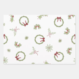Whimsical Christmas Wrapping Paper Sheets