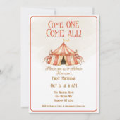 Whimsical Circus Horse eerste verjaardag Kaart (Voorkant)