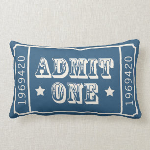 Whimsical Circus Theater Ticket Admit One Kussen