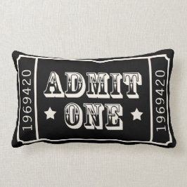 Whimsical Circus Theater Ticket Admit One Kussen