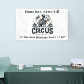 Whimsical Circus verjaardagsfeestje Spandoek (Beurs)