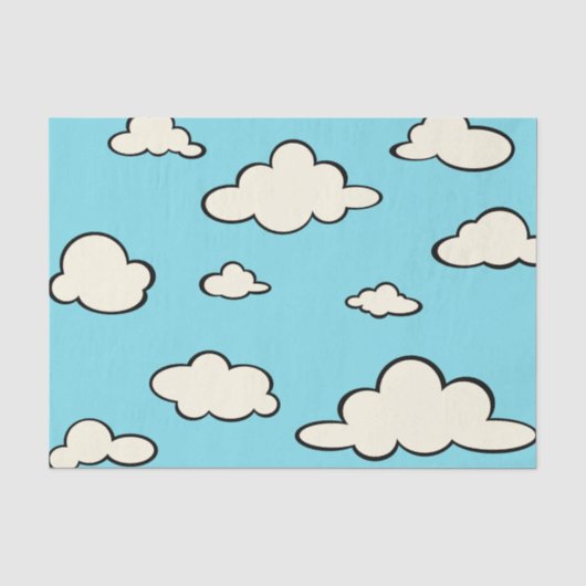 WHIMSICAL CLOUD PATTERN TISSUE PAPER TISSUEPAPIER (Voorkant)