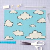 WHIMSICAL CLOUD PATTERN TISSUE PAPER TISSUEPAPIER (Craft)