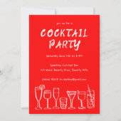 Whimsical Cocktail Drink op maat verjaardagsfeestj Kaart (Voorkant)