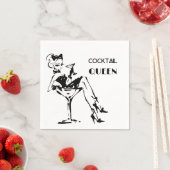 Whimsical Cocktail Queen - Glam Party Vibe Servet (Insitu)
