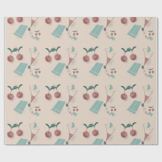 Whimsical cocktail wrapping paper cadeaupapier