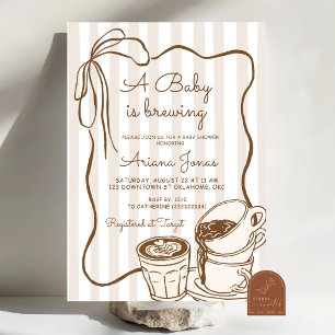 Whimsical Coffee er wordt een baby gebrouwen baby Kaart