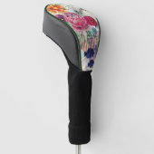 Whimsical collagekunst met gemengde techniek golfheadcover (Schuin)
