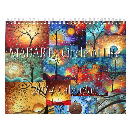 Whimsical coloré 2014 Calendrier Beau Art (Protection)