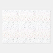 Whimsical Colorful Bright Snowfall Stripes Inpakpapier Vel (Voorkant 3)
