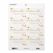 Whimsical Colorful Confetti Signature Script Labs Etiket (Full Sheet)