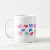 Whimsical Colorful Elephants Coffee Mug (Gauche)