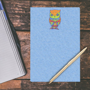 Whimsical Colorful Fantasy Owl Post-it® Notes