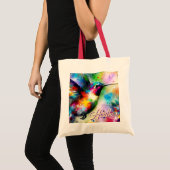 Whimsical Colorful Hummingbird Bird Personalized Tote Bag (Voorkant (product))