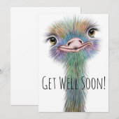 Whimsical Colorful Ostritch krijgt snel weer goed (Voorkant / Achterkant)
