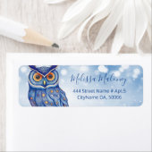 Whimsical Colorful Owl AI Painted Style Etiket (Insitu)